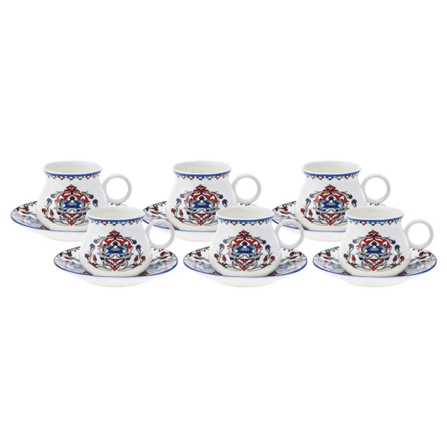 Karaca Hattat 6-person coffee cup set 90 ml