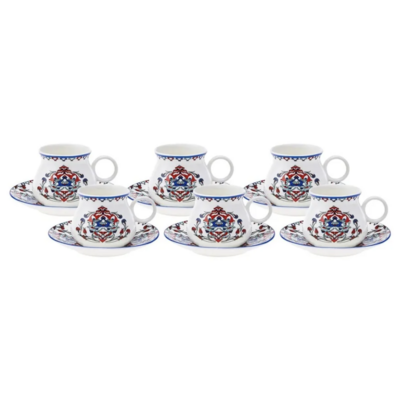 Karaca Hattat 6-person coffee cup set 90 ml