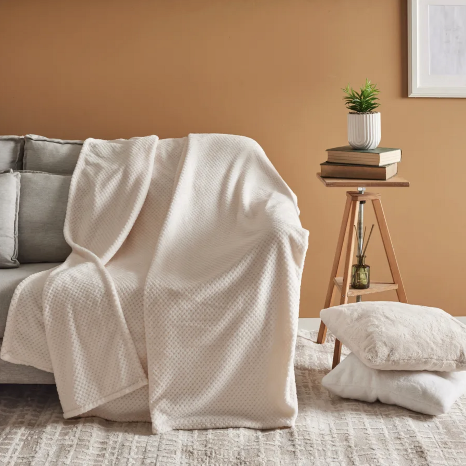 Karaca Pearl Baby Fleece Wellsoft Eénpersoonsdeken, Wit