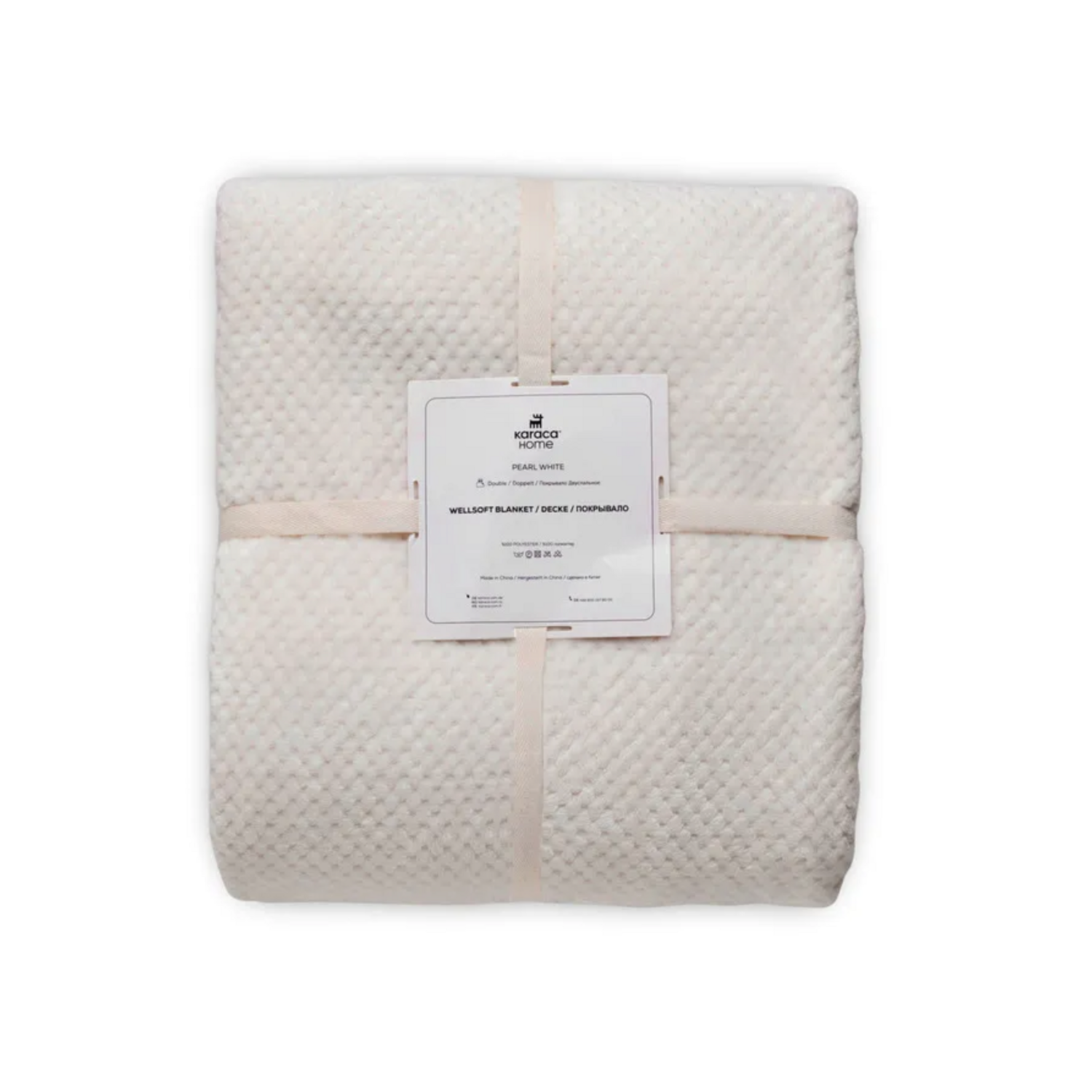 Karaca Pearl Baby Fleece Wellsoft Eénpersoonsdeken, Wit