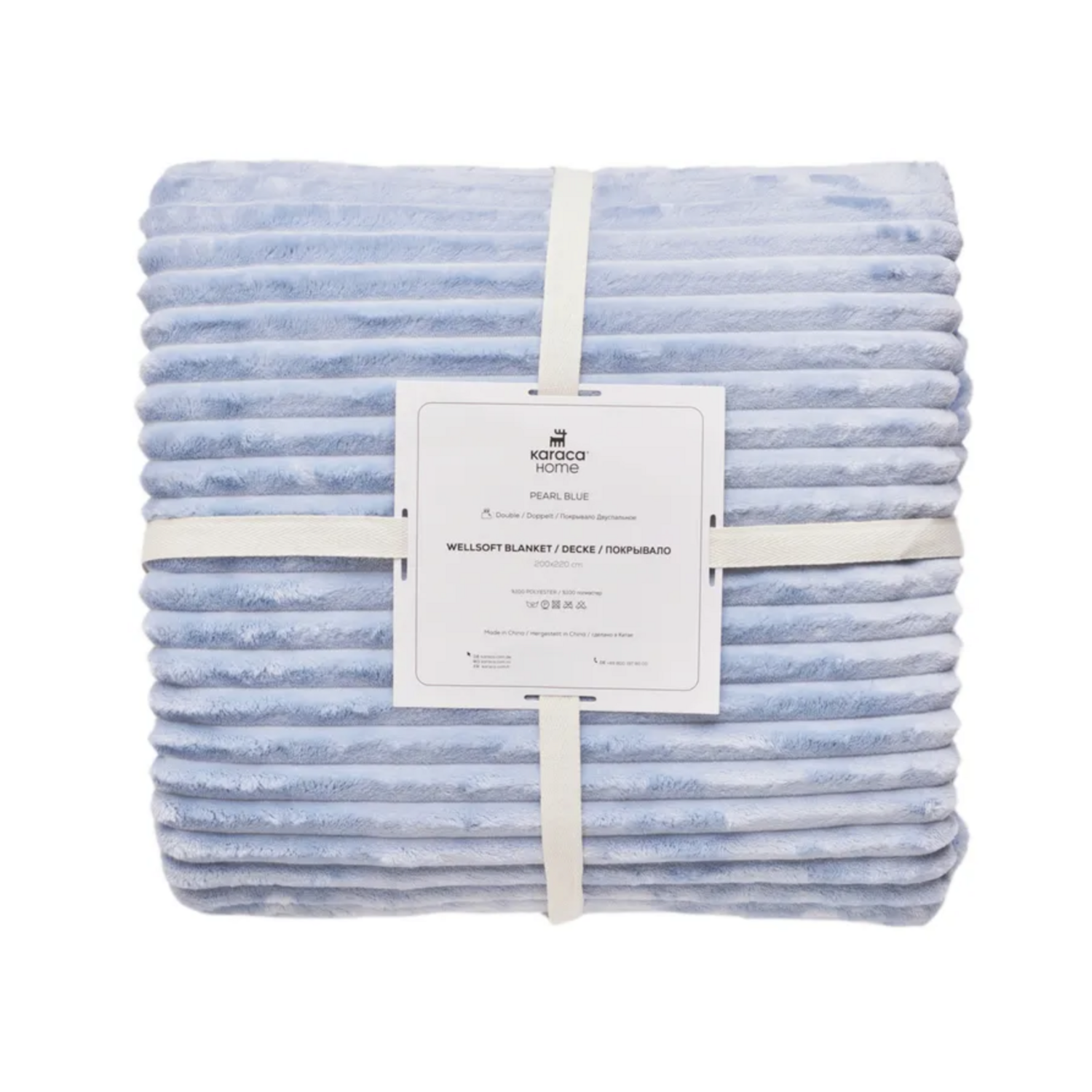Karaca Ruby Stripe Wellsoft Deken, Blauw