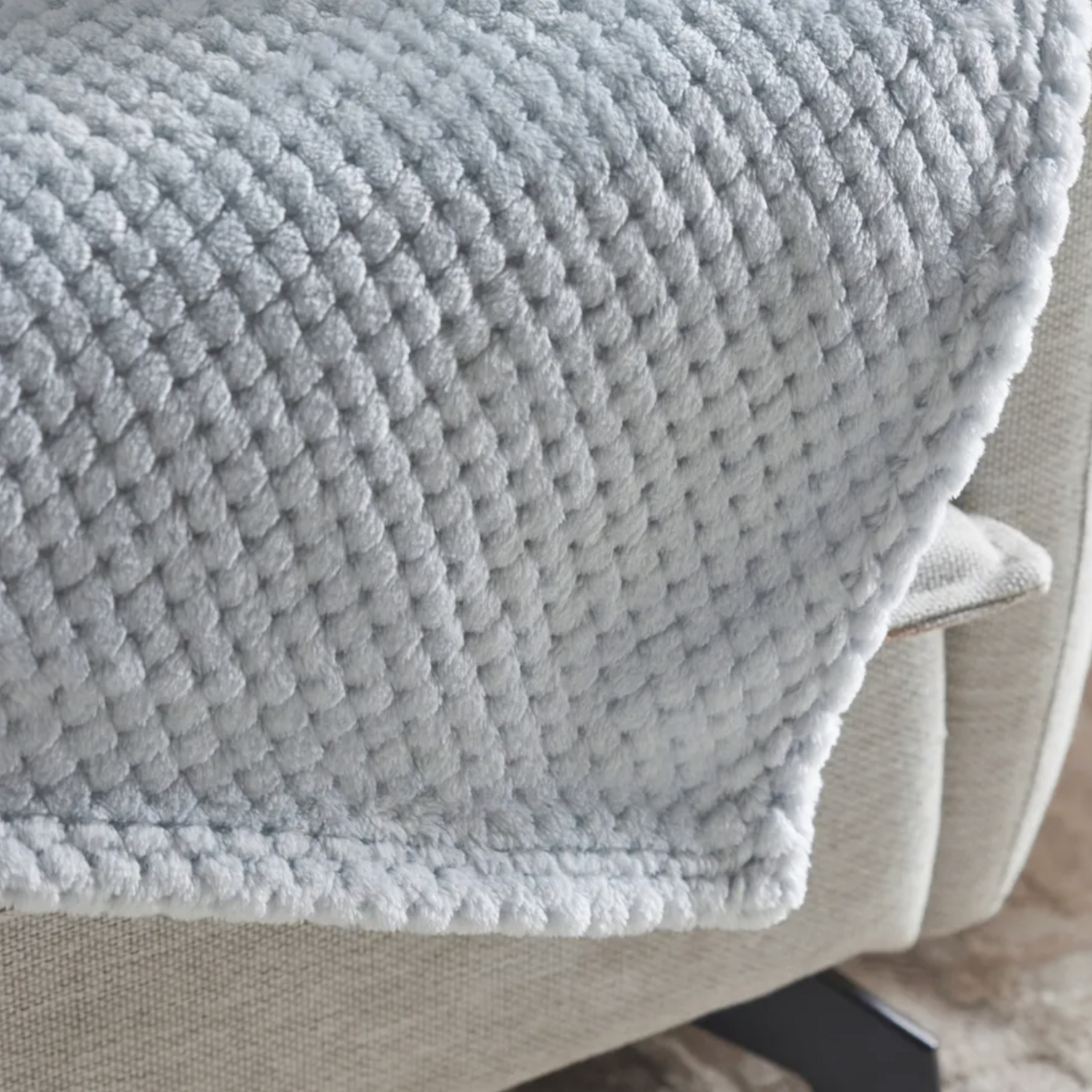 Karaca Pearl Baby Fleece Wellsoft Double Blanket, Blue