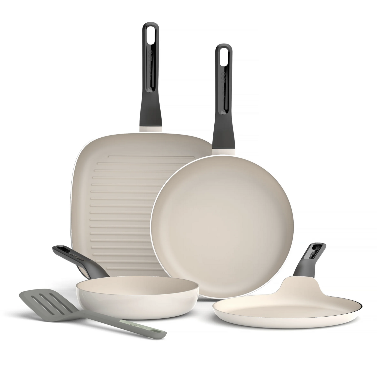 Berghoff LEO 4-piece frying pan set non-stick Glints Spirit with spatula Balance