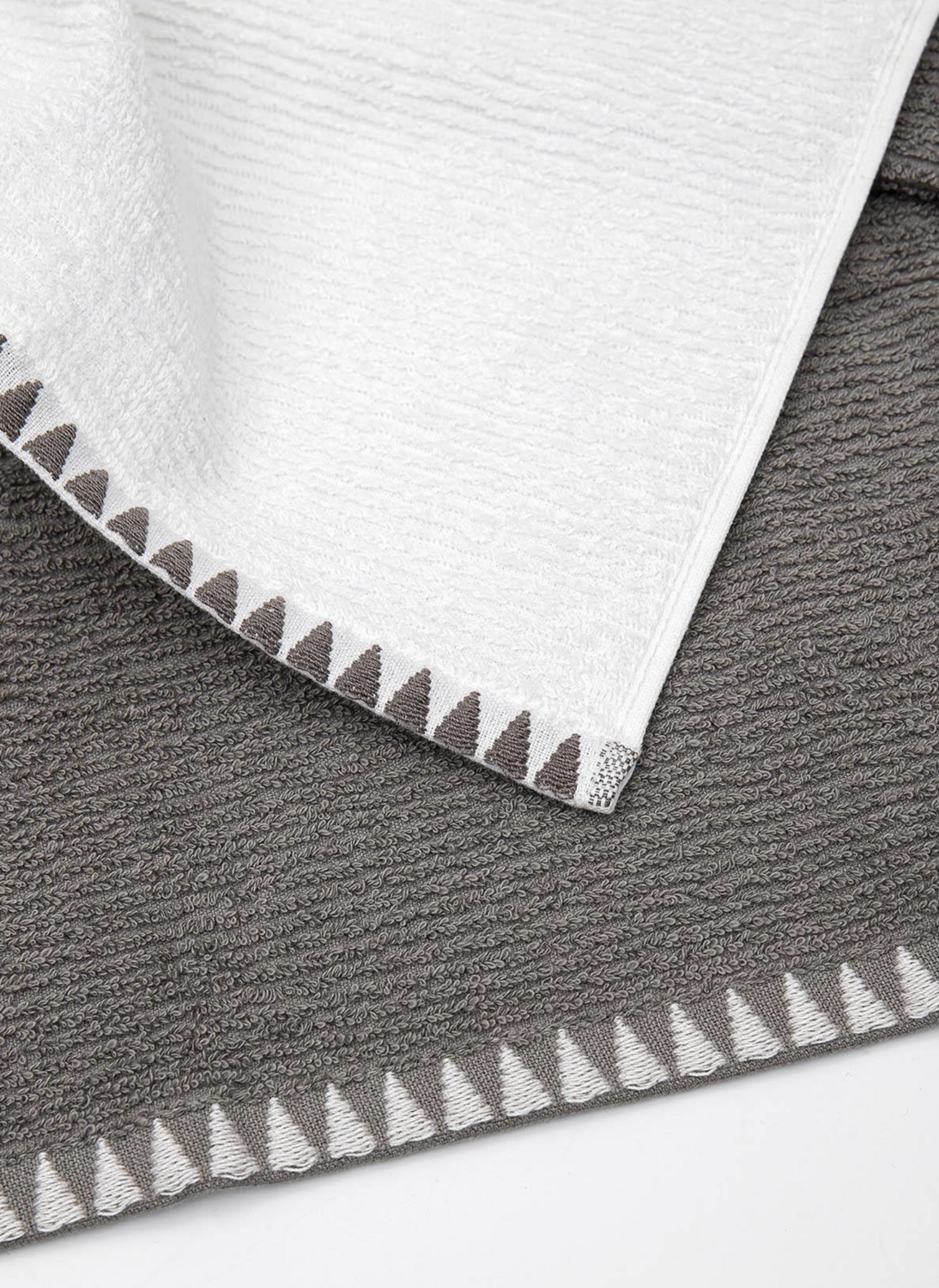 Green Black Vera 2-Piece Kitchen Towel 100% Cotton Cream Anthracite 50X70cm