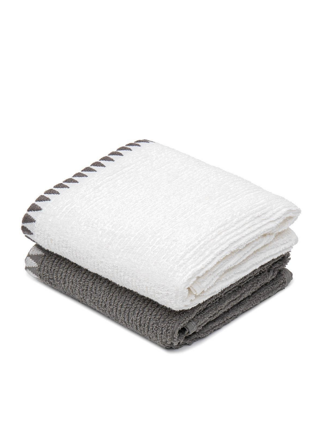 Green Black Vera 2-Piece Kitchen Towel 100% Cotton Cream Anthracite 50X70cm