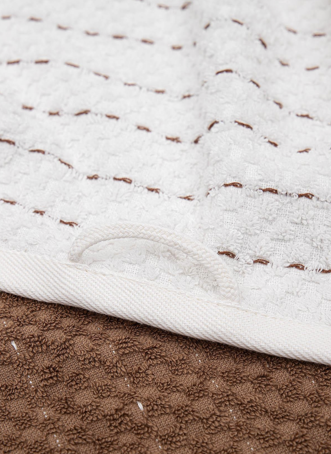 Green Black Parla 2-Delige Keukenhanddoek 100% Crème-Bruin 50X70cm Green Black Parla 2-Delige Keukenhanddoek 100% Crème-Bruin 50X70cm