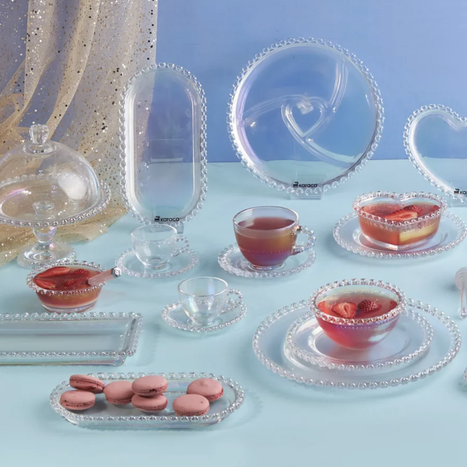 Karaca Rory Hart Gebaks Bord, Glas, 18 cm