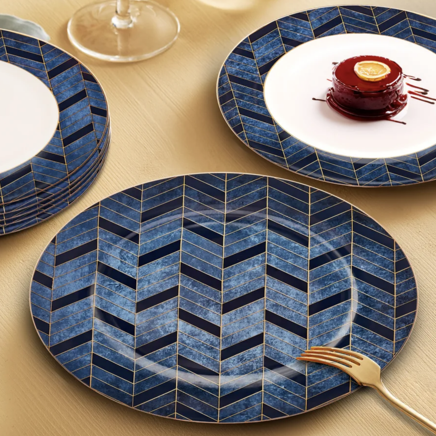 Karaca Yakut 6 Person Cake Set, 7 Piece