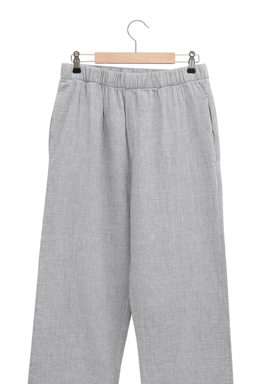 Ecocotton Melsa heren pyjama set 100% organisch katoen mousseline lichtgrijs