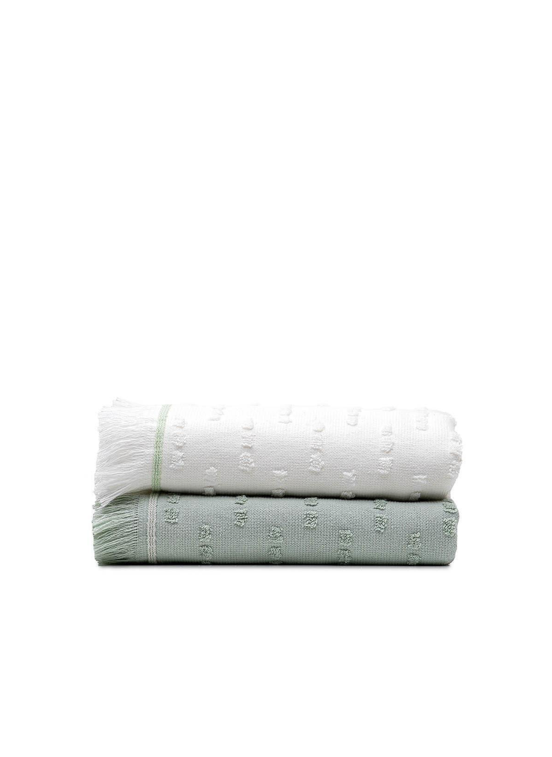 Green Black Pera 2-Piece Kitchen Towel 100% Cotton Cream-Mint 50X70 Cm