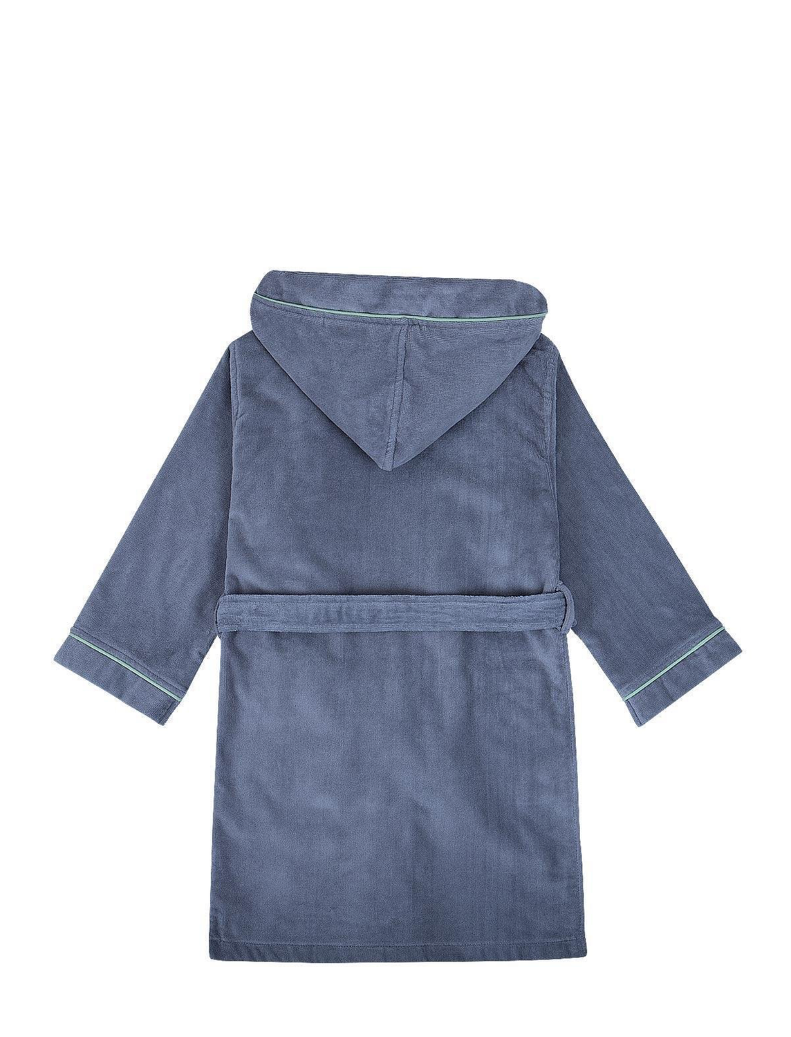 Ecocotton Carnaval Unisex Children&#39;s Bathrobe 100% Organic Cotton Embroidered Gray