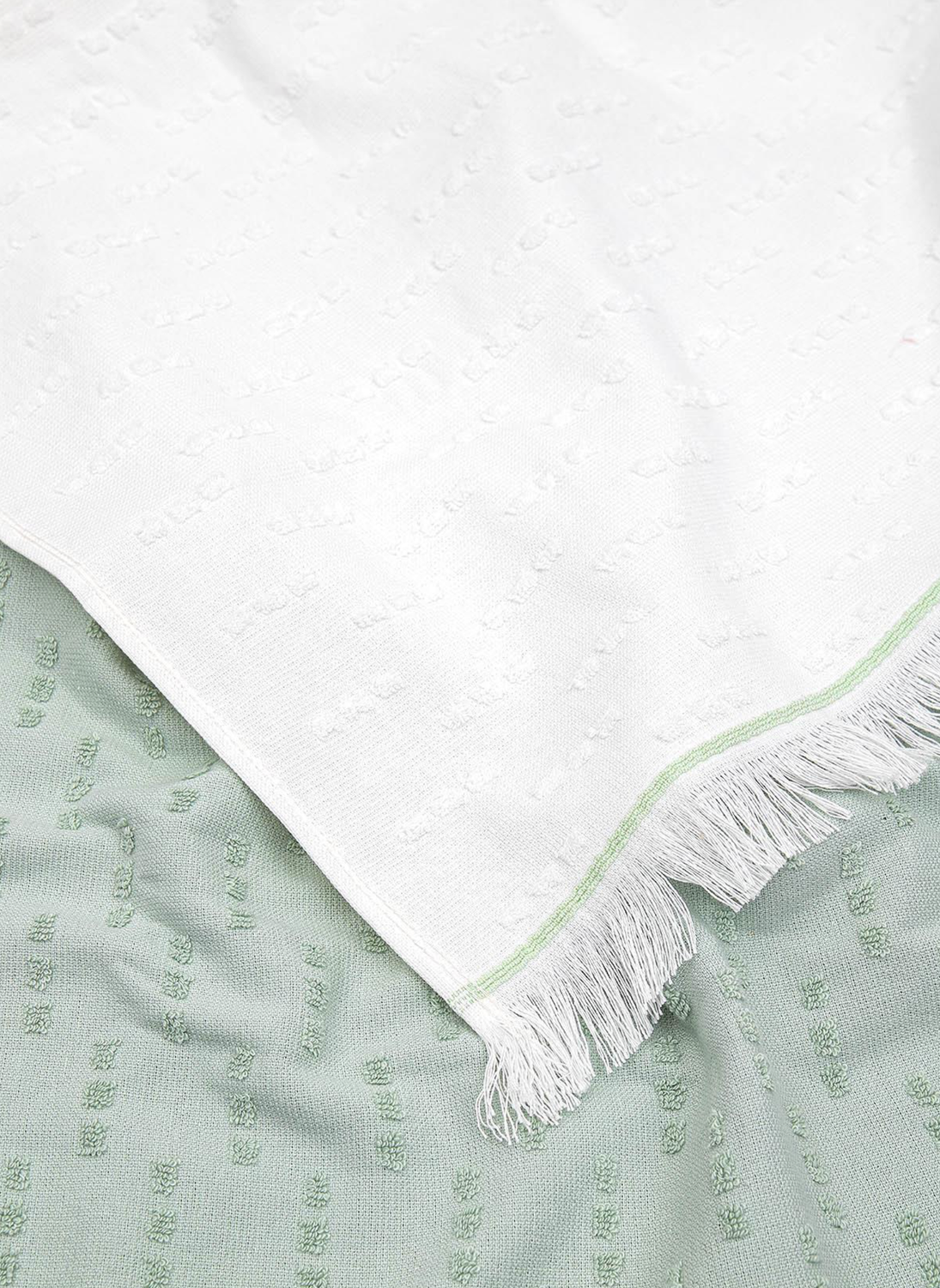 Green Black Pera 2-Piece Kitchen Towel 100% Cotton Cream-Mint 50X70 Cm