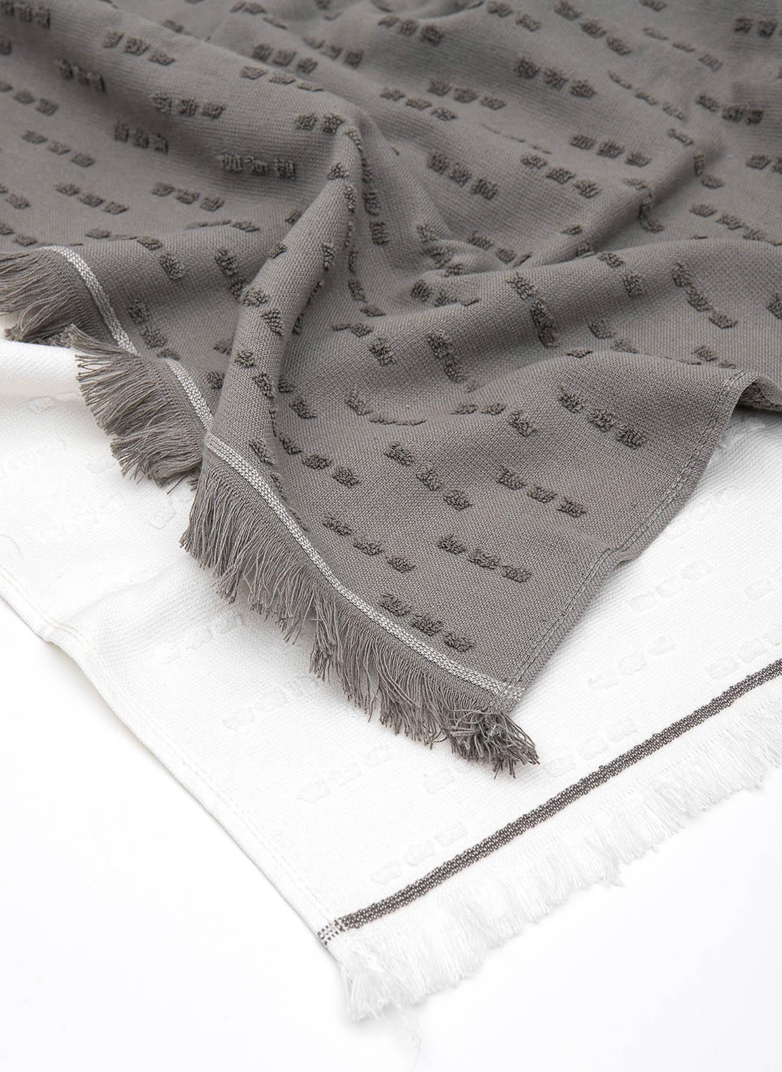 Green Black Pera 2-Piece Kitchen Towel 100% Cotton Cream-Anthracite 50X70 Cm