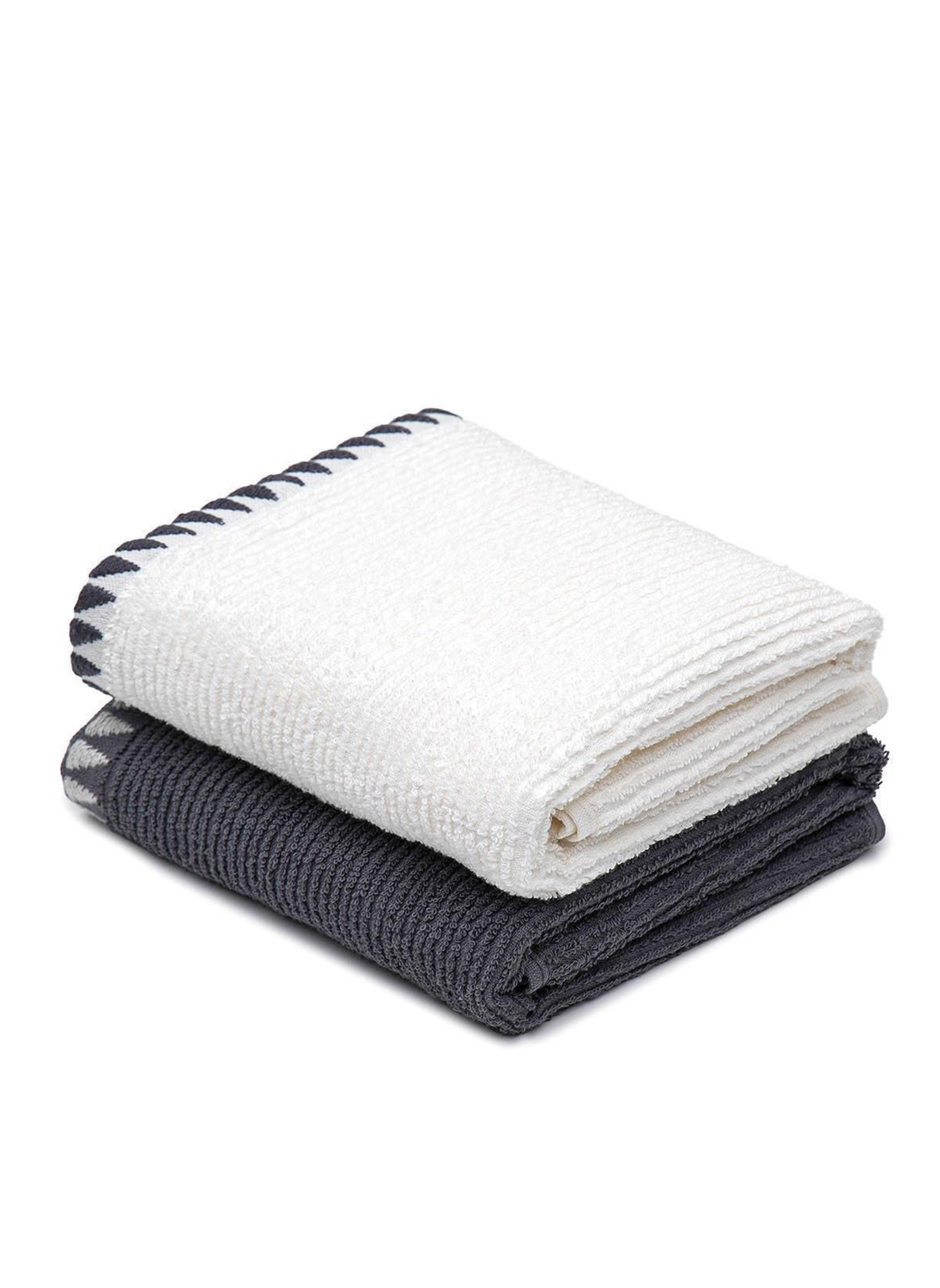 Green Black Vera 2-Piece Kitchen Towel 100% Cotton Cream-Blue 50X70 Cm