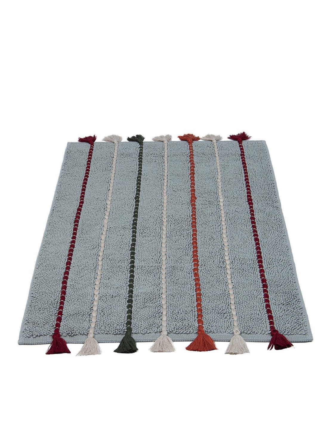 Ecocotton Katari Bath Mat 100% Cotton Hand Embroidered Green 50x80 Cm
