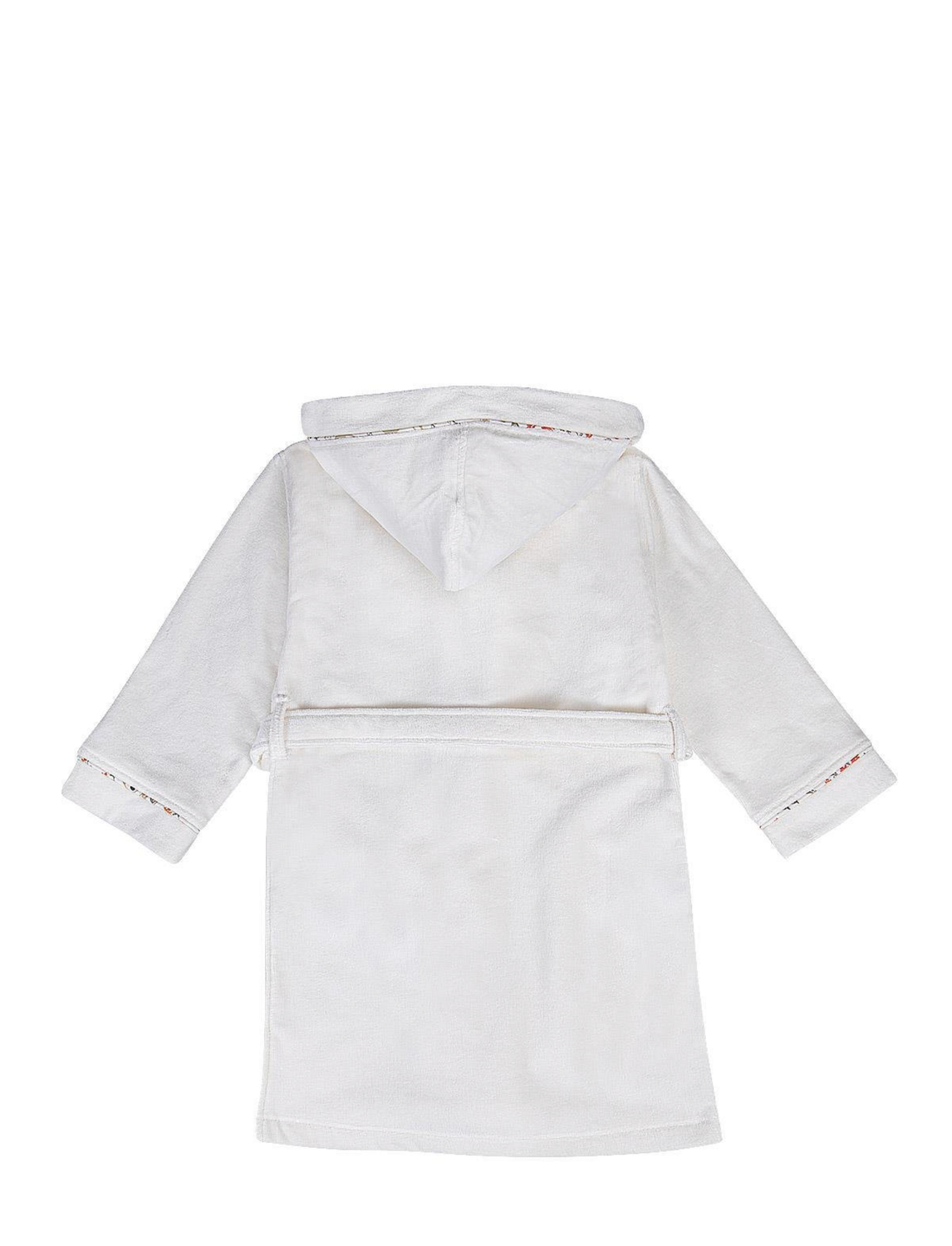 Ecocotton Dagi Boy&#39;s Bathrobe 100% Organic Cotton Embroidered Cream