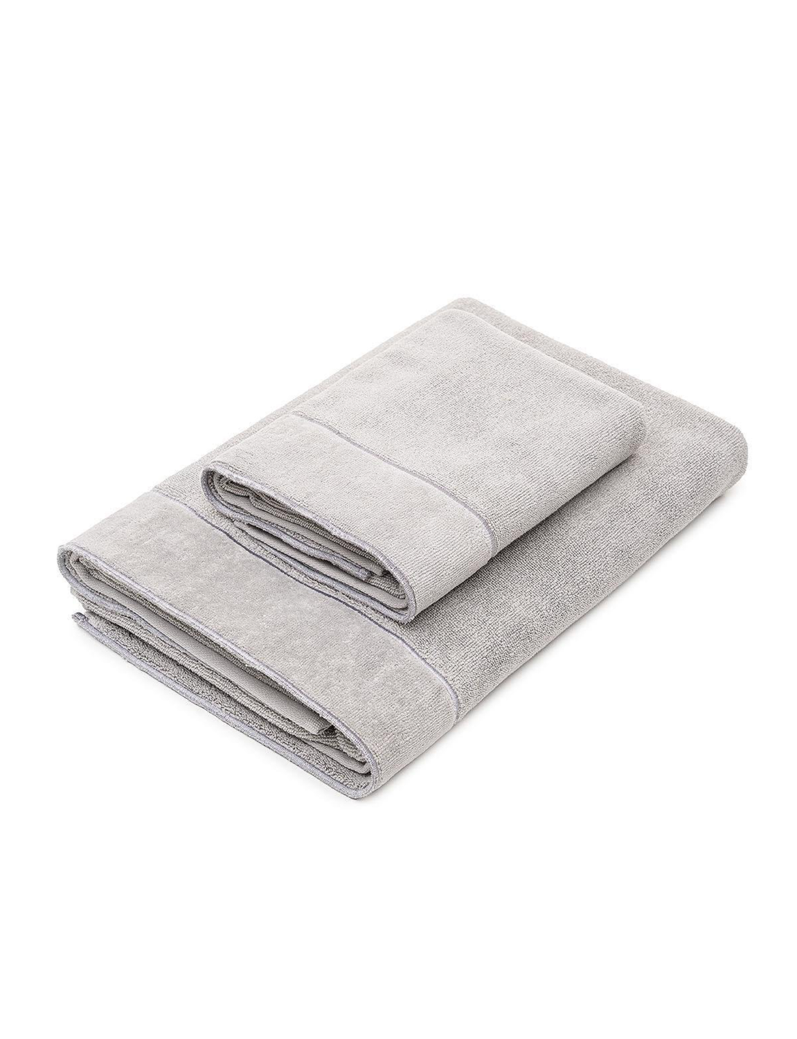 Ecocotton Arven Men&#39;s 2-Piece Towel Set 100% Organic Cotton Bordered Gray 50x90 + 80x150 Cm Gray 2-Piece Set