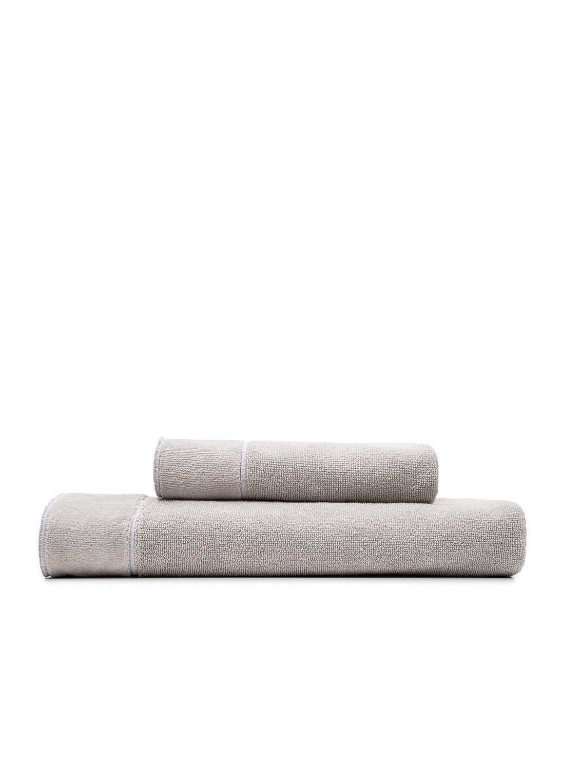 Ecocotton Arven Men&#39;s 2-Piece Towel Set 100% Organic Cotton Bordered Gray 50x90 + 80x150 Cm Gray 2-Piece Set