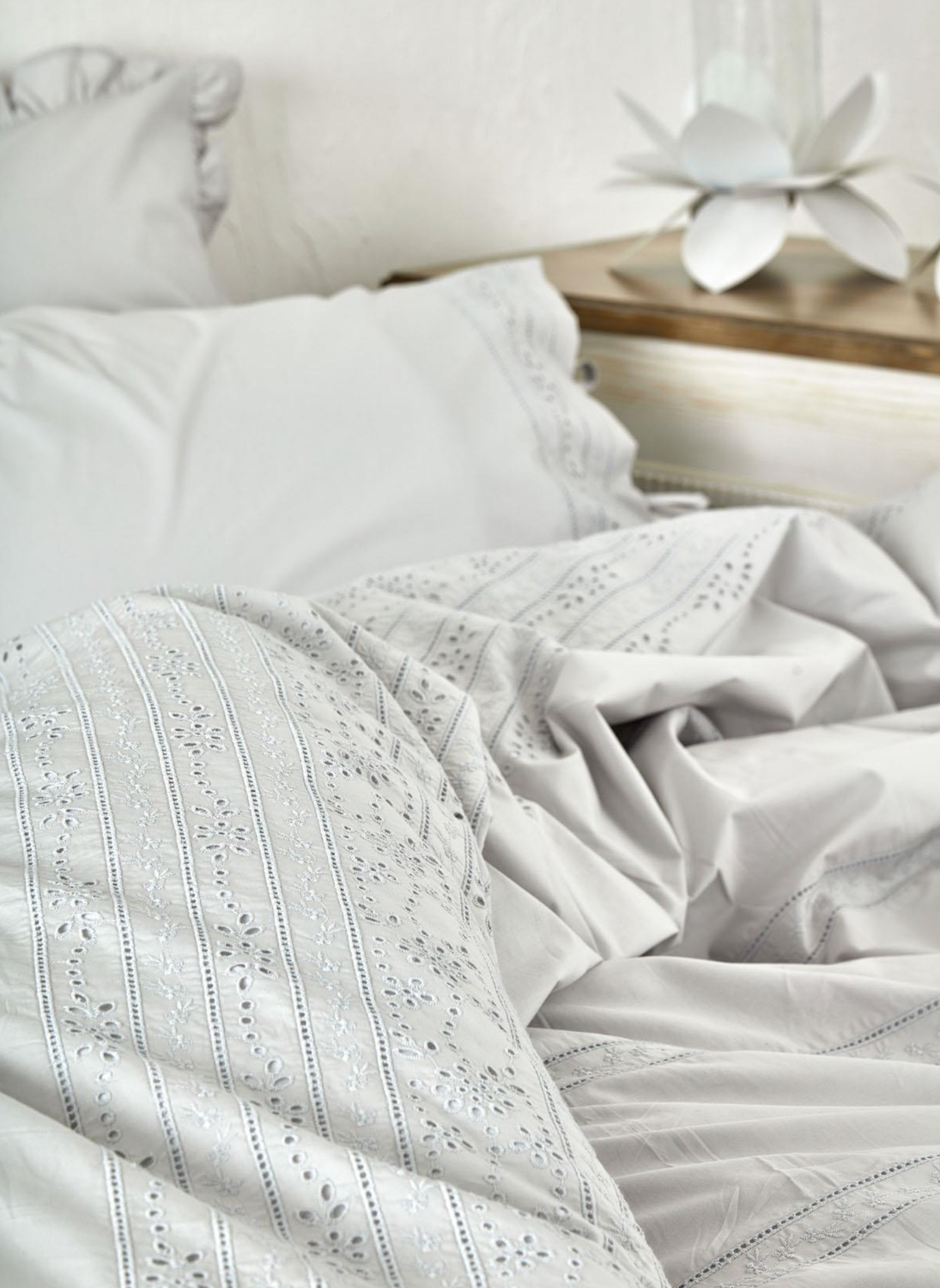 Ecocotton Feris Duvet Cover Set 100% Organic Cotton Grey 240x220cm