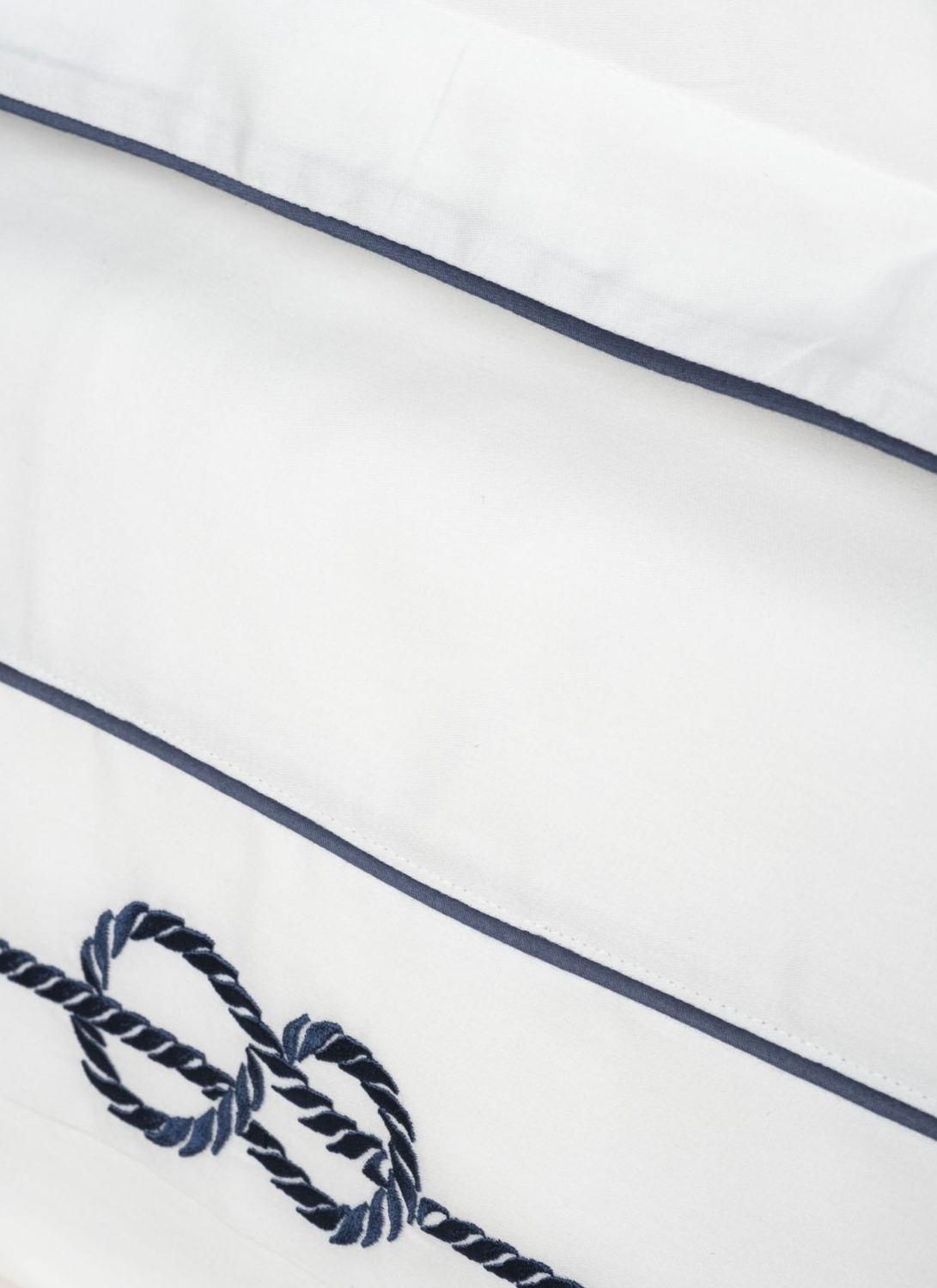 Ecocotton Route Duvet Cover Set 100% Organic Cotton Satin Embroidered White 240x220 Cm