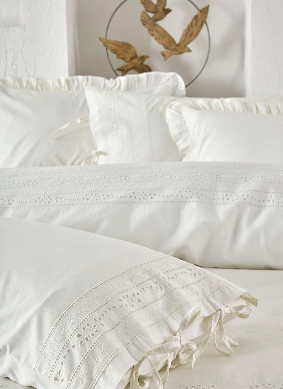 Ecocotton Feris Dekbedovertrek Set 100% Biologisch Katoen Wit 240x220cm