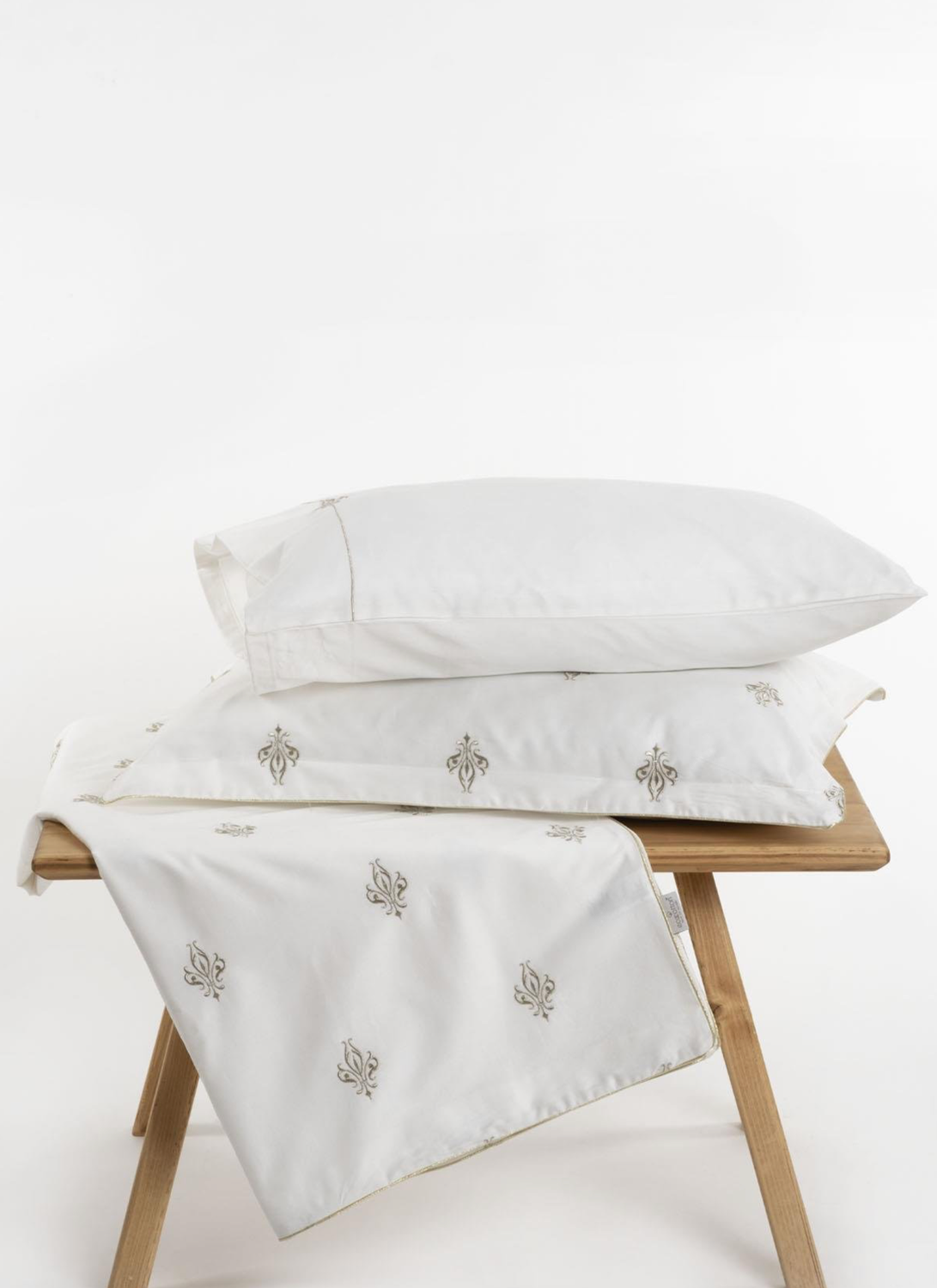 Ecocotton Aslışah Duvet Cover Set 100% Organic Cotton Satin Embroidered White 240x220 Cm