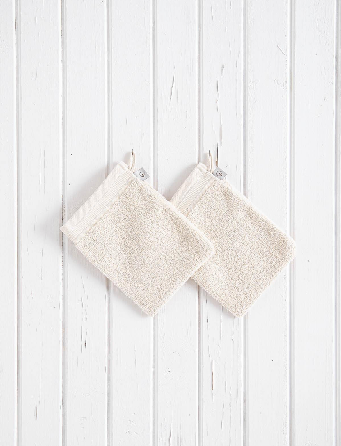 Ecocotton Washcloth 100% Cotton Set of 2 Cream 15x20 cm