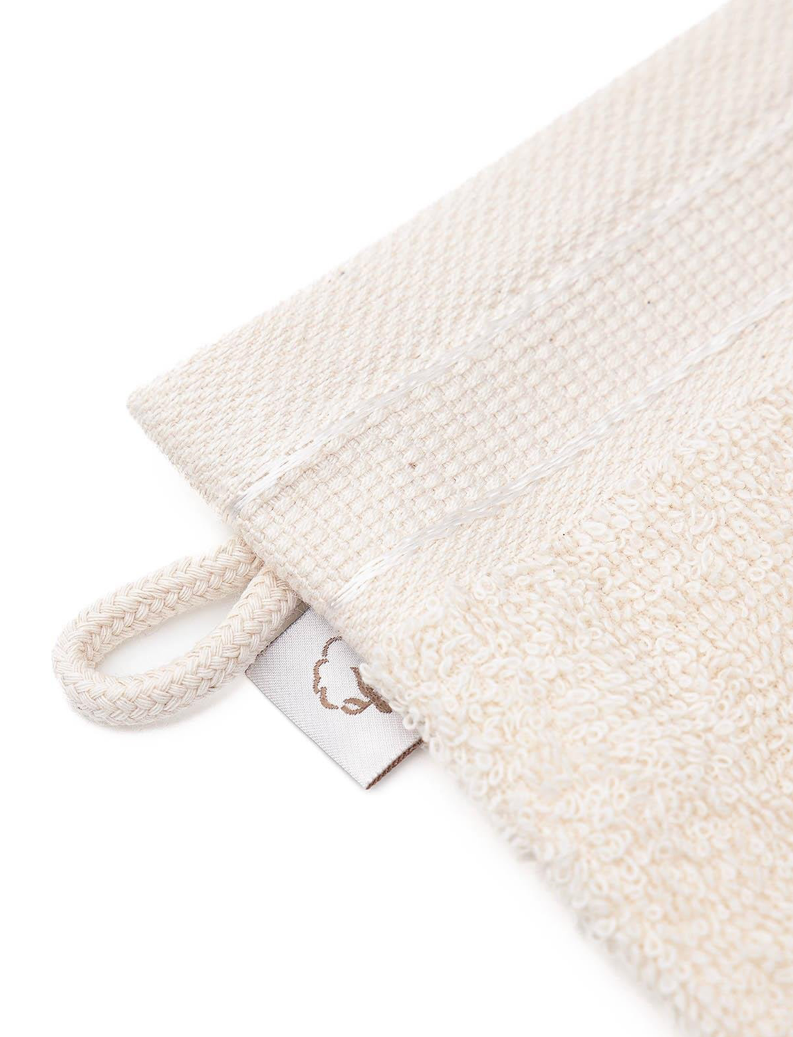 Ecocotton Washcloth 100% Cotton Set of 2 Cream 15x20 cm