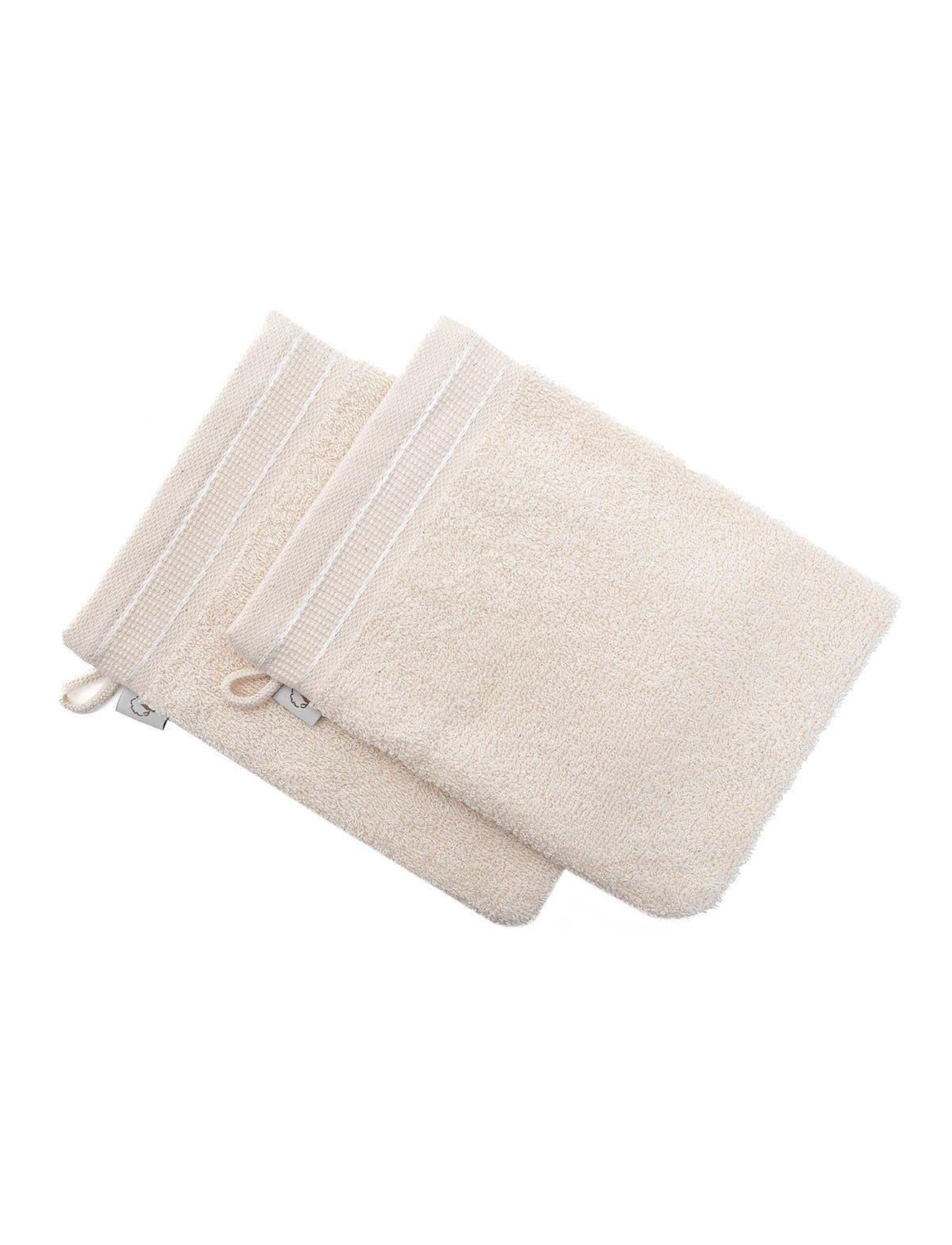 Ecocotton Washcloth 100% Cotton Set of 2 Cream 15x20 cm