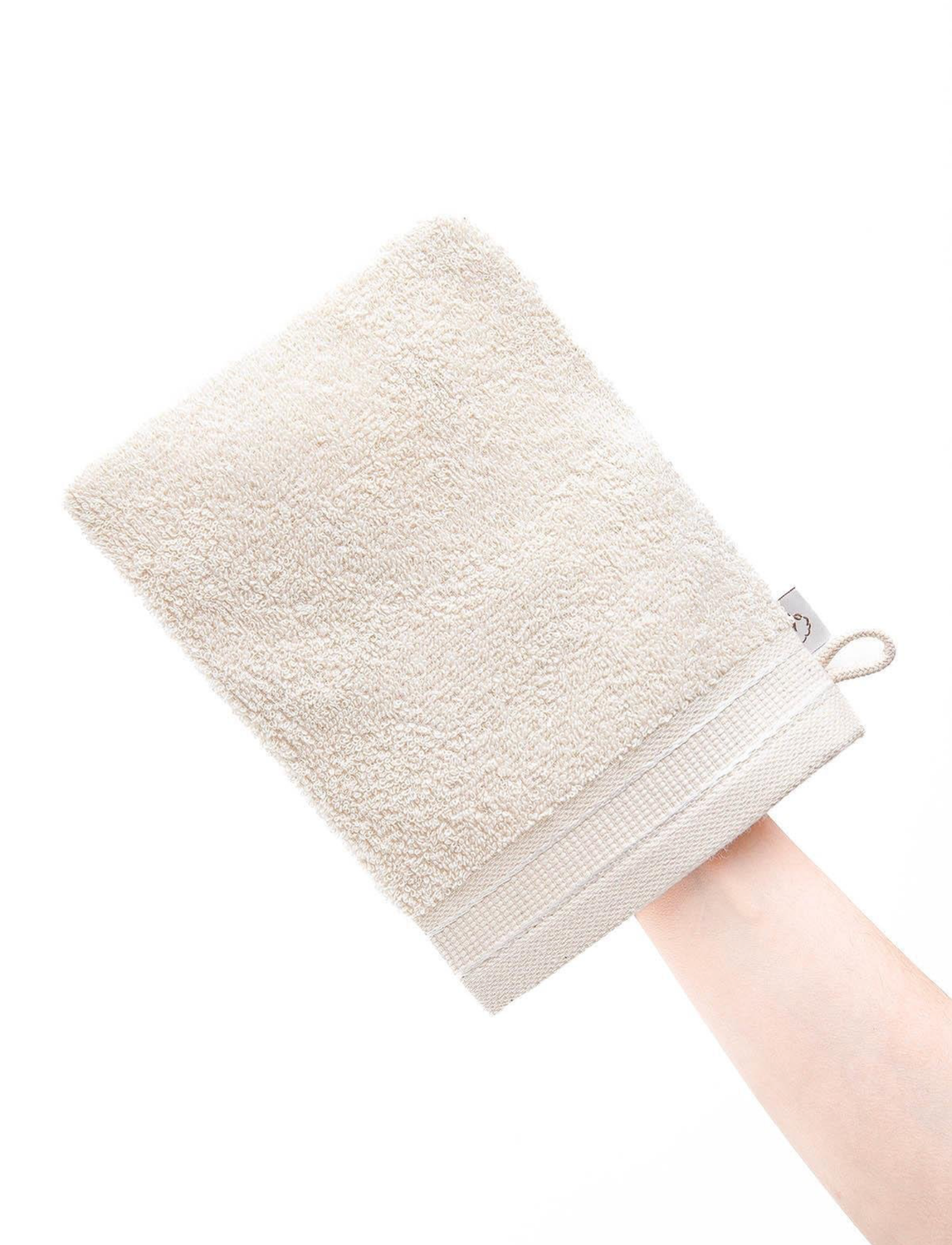 Ecocotton Washcloth 100% Cotton Set of 2 Cream 15x20 cm