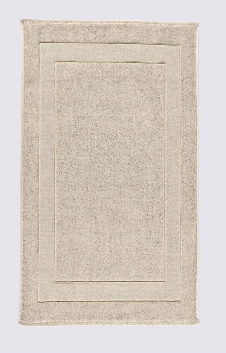 Green Black Elena Badmat 100% Katoen Gekamd Beige 50x80 Cm