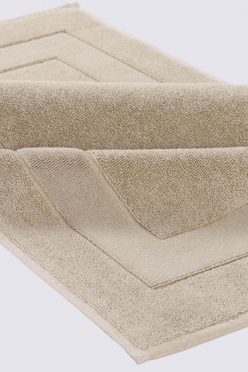 Green Black Elena Badmat 100% Katoen Gekamd Beige 50x80 Cm