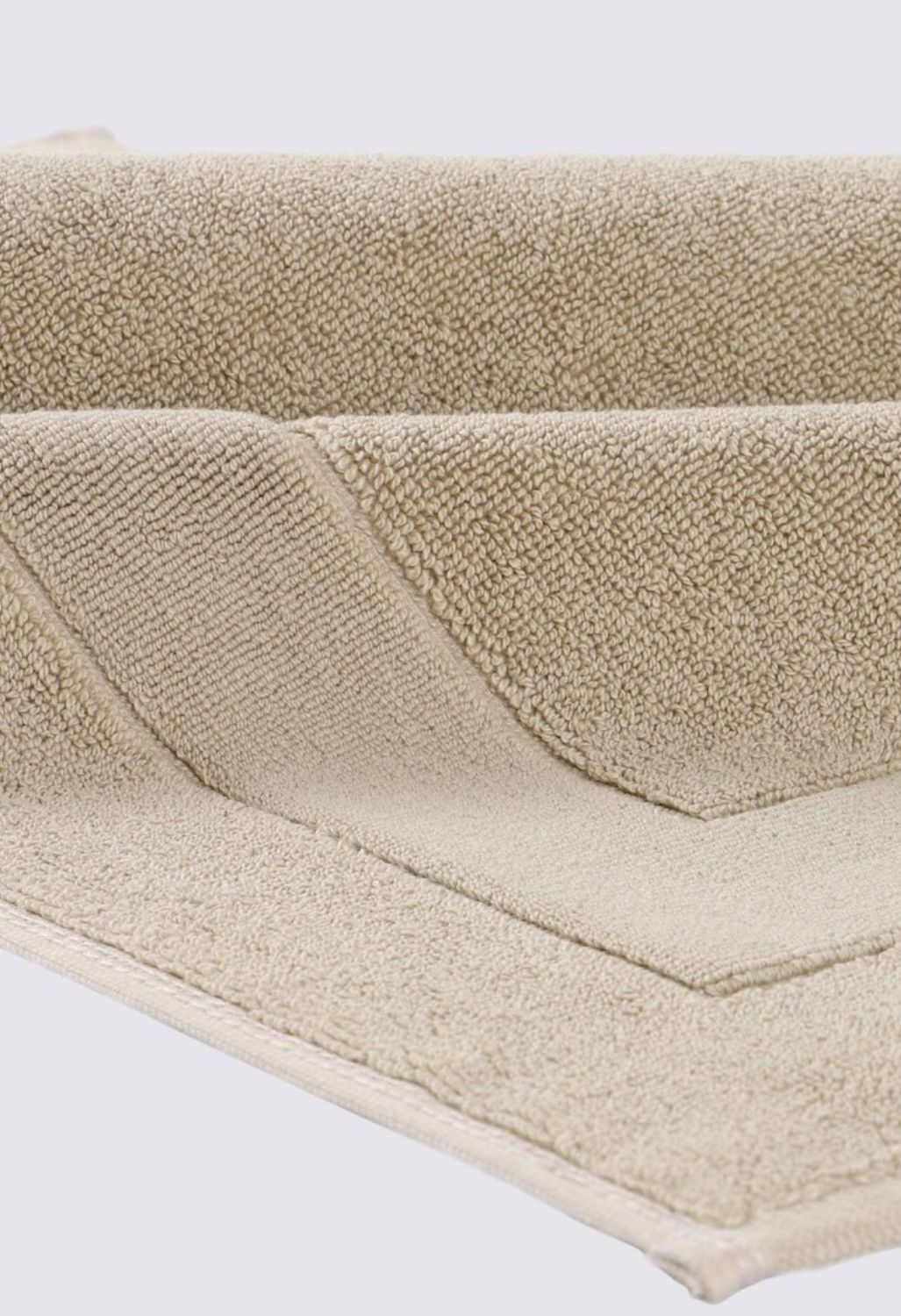 Green Black Elena Badmat 100% Katoen Gekamd Beige 50x80 Cm