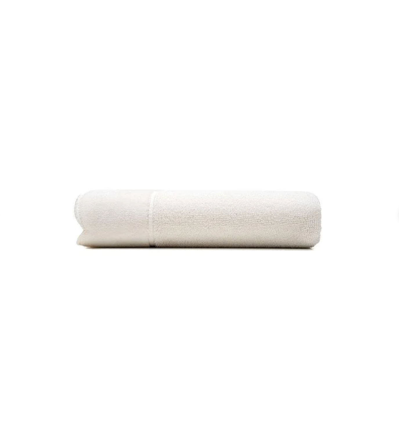 Ecocotton Arven 2-delige handdoeken Set 100% biologisch katoen met golfranden crème 50x90 + 80x150 Cm Set van 2