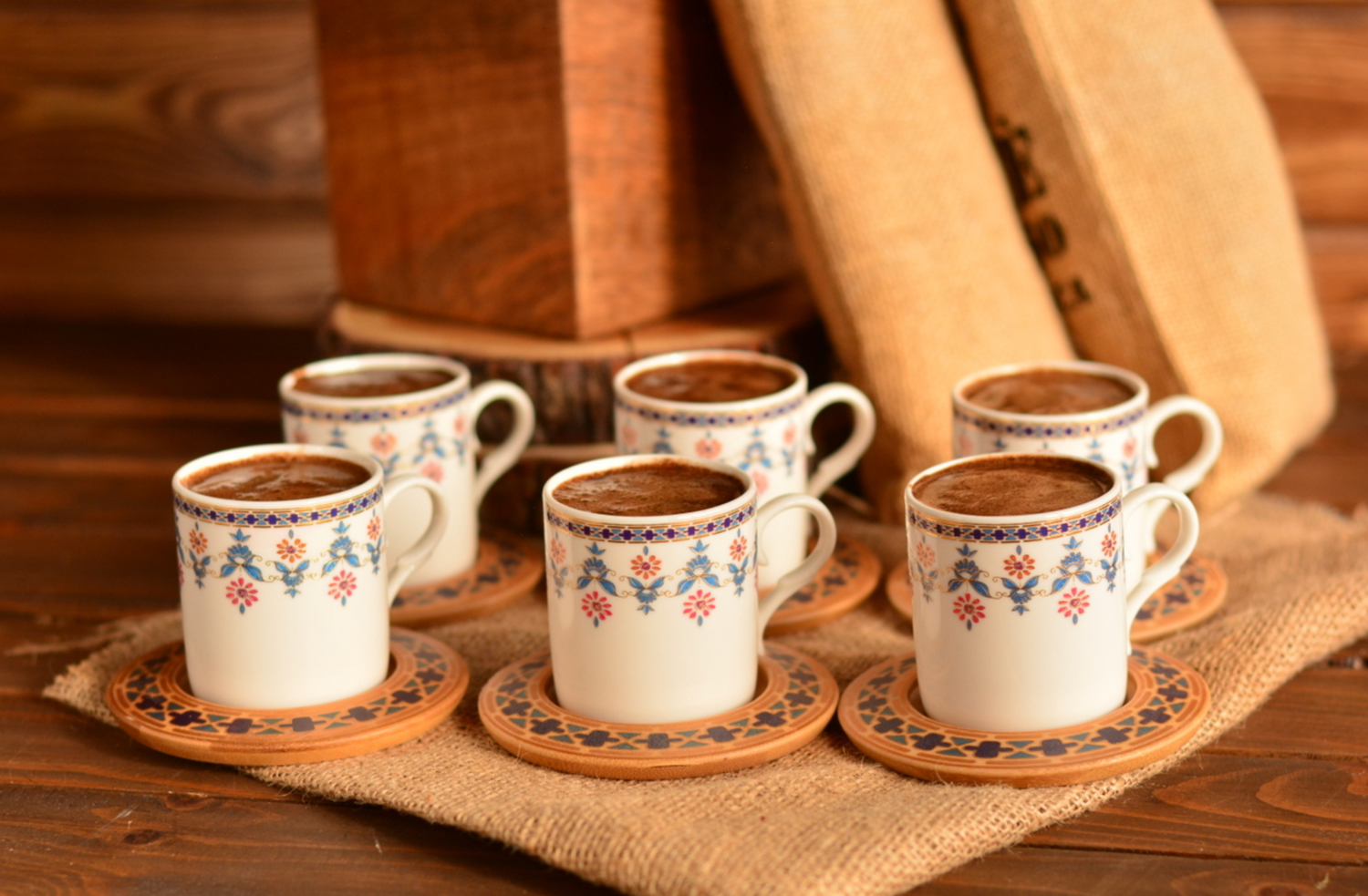 Bambum Dibek Coffee Cup Set for 6 Persons