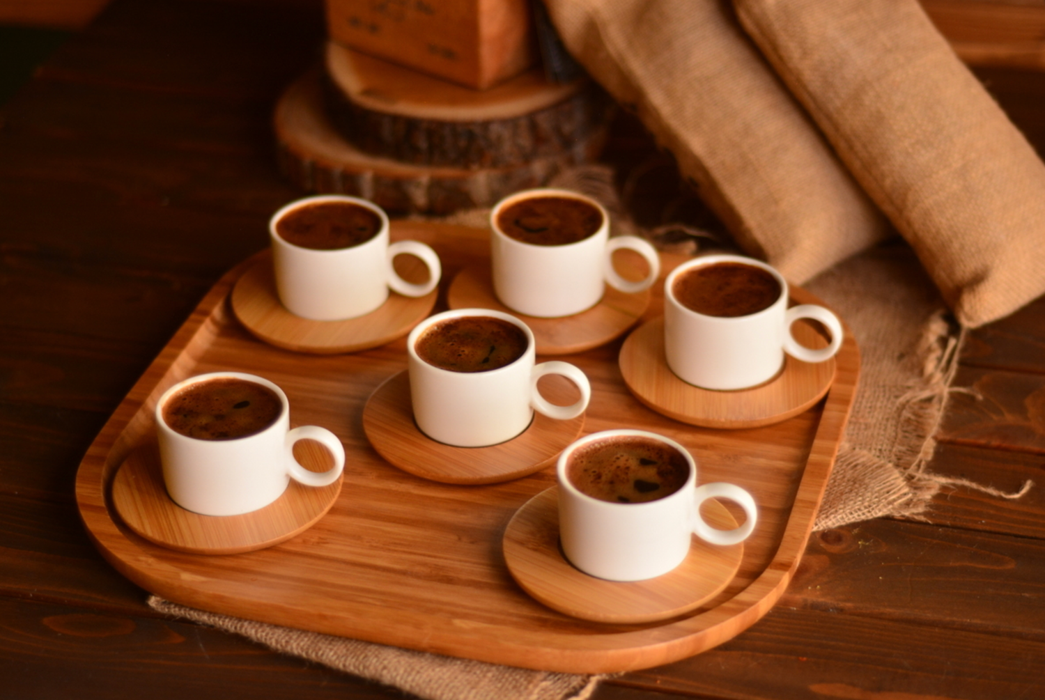 Bambum Cristo Coffee Cup Set for 6 Persons