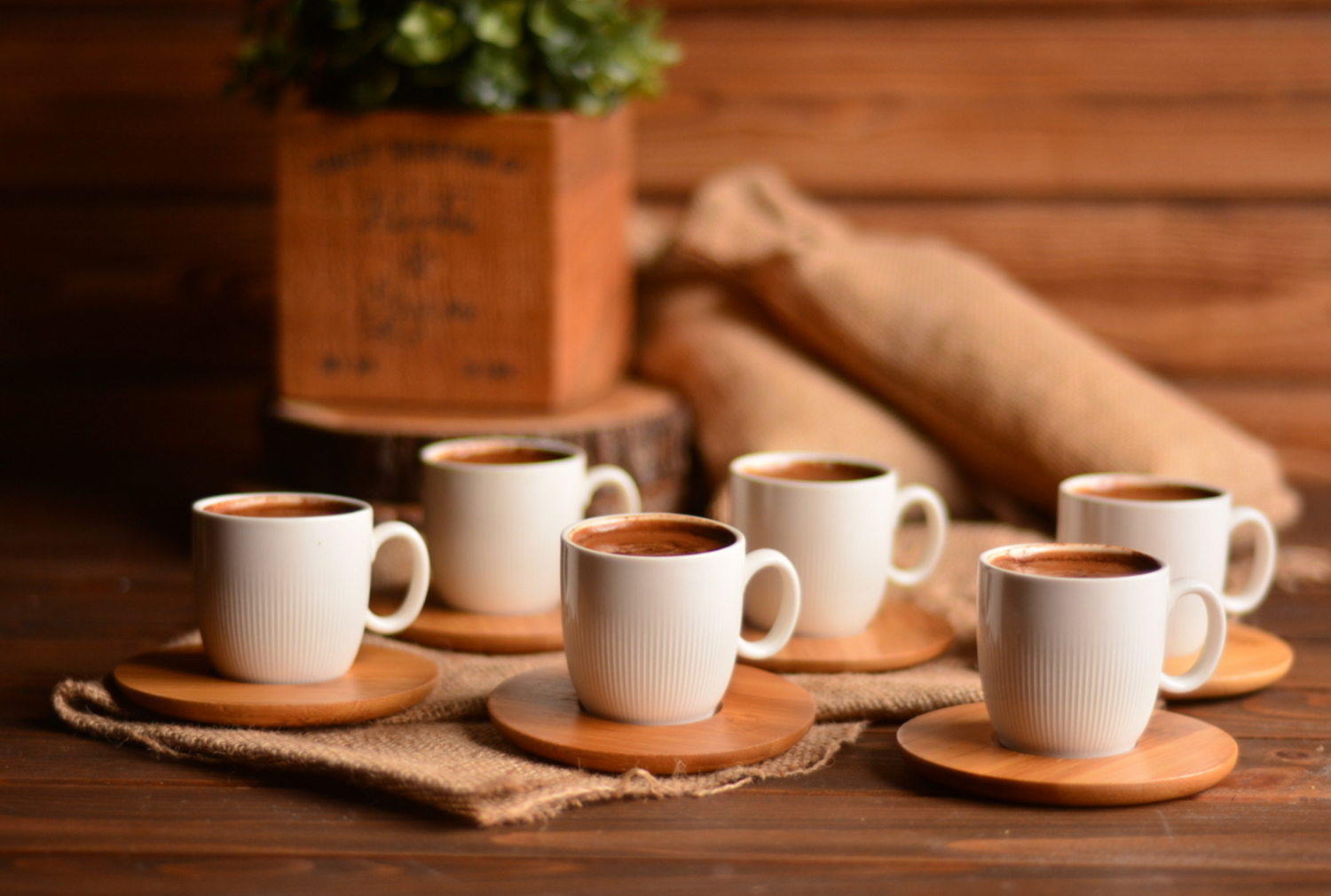 Bambum Kostas koffiekopjes voor 6 personen