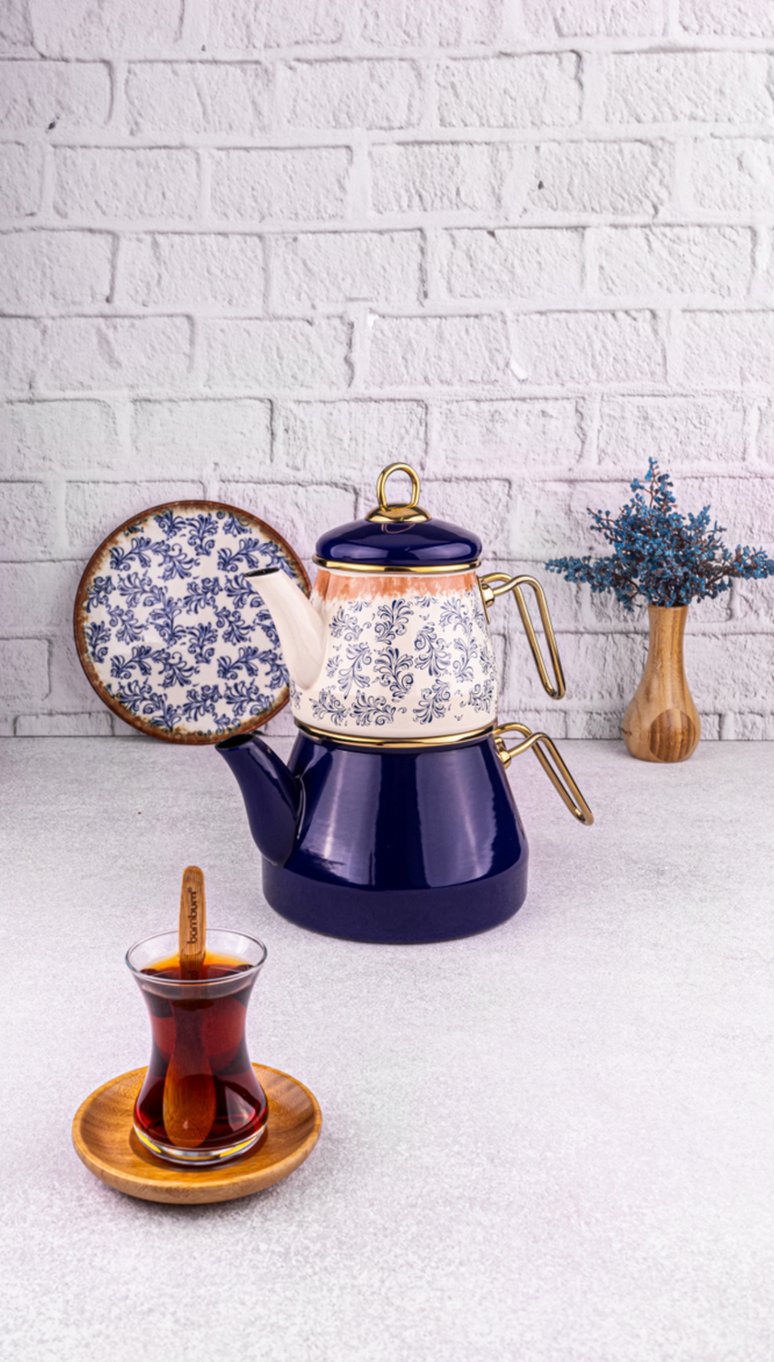 Bambum Lara Patterned Teapot Set Iris