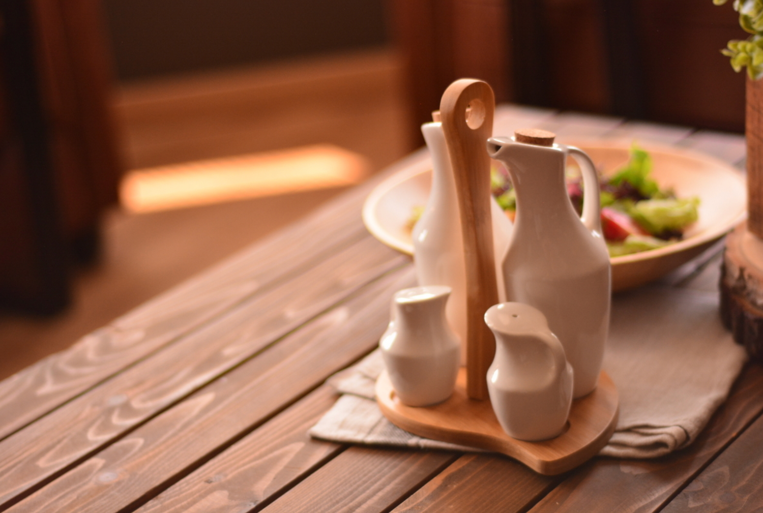 Bambum Tile Oil Holder Vinegar Holder Salt and Pepper Shaker
