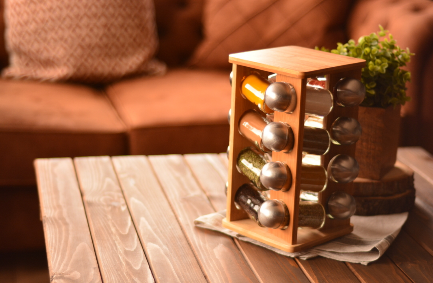 Bambum Resital 16 Piece Rotating Spice Rack