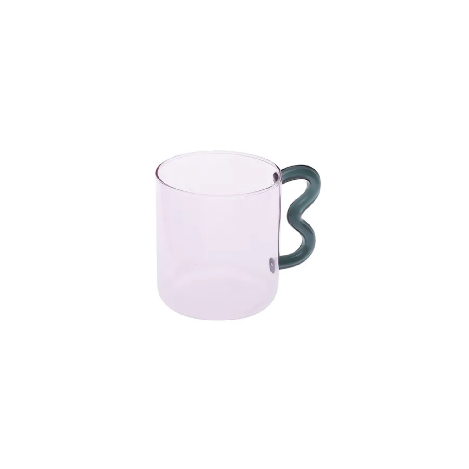 Karaca Miracle Mug, Green Zigzag Handle