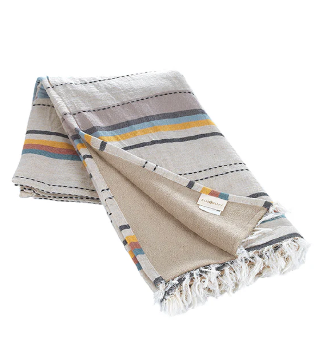 Buldans Salinas Beach towel and tote bag Botanical Green