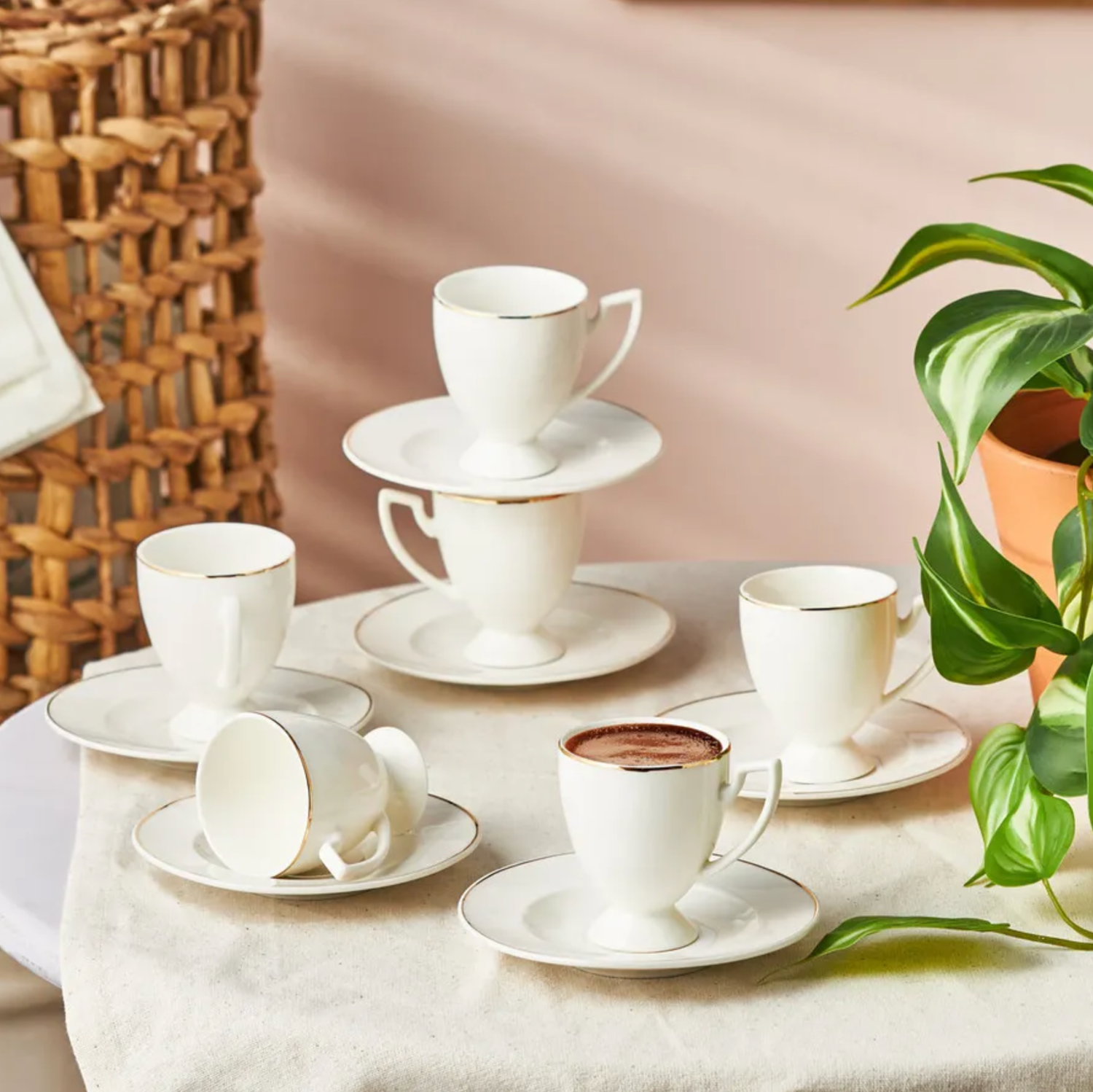 Karaca Boyoz Coffee Cup Set, 6 Person, 85 ml