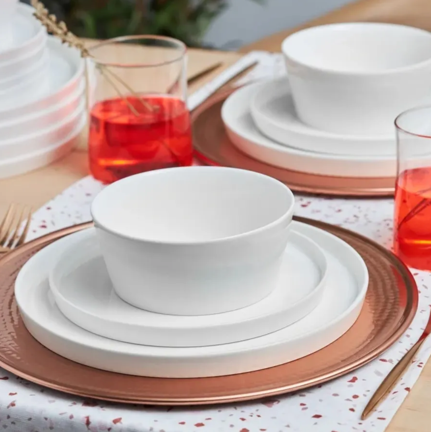 Karaca Salvare New Generation Bone Dinnerware Set, 6 Person, 18 Piece