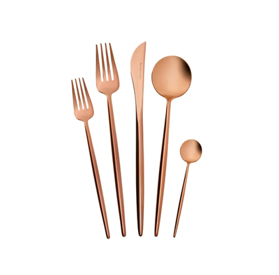 Karaca Jupiter Matte Rosegold Cutlery Set, 30 Pieces