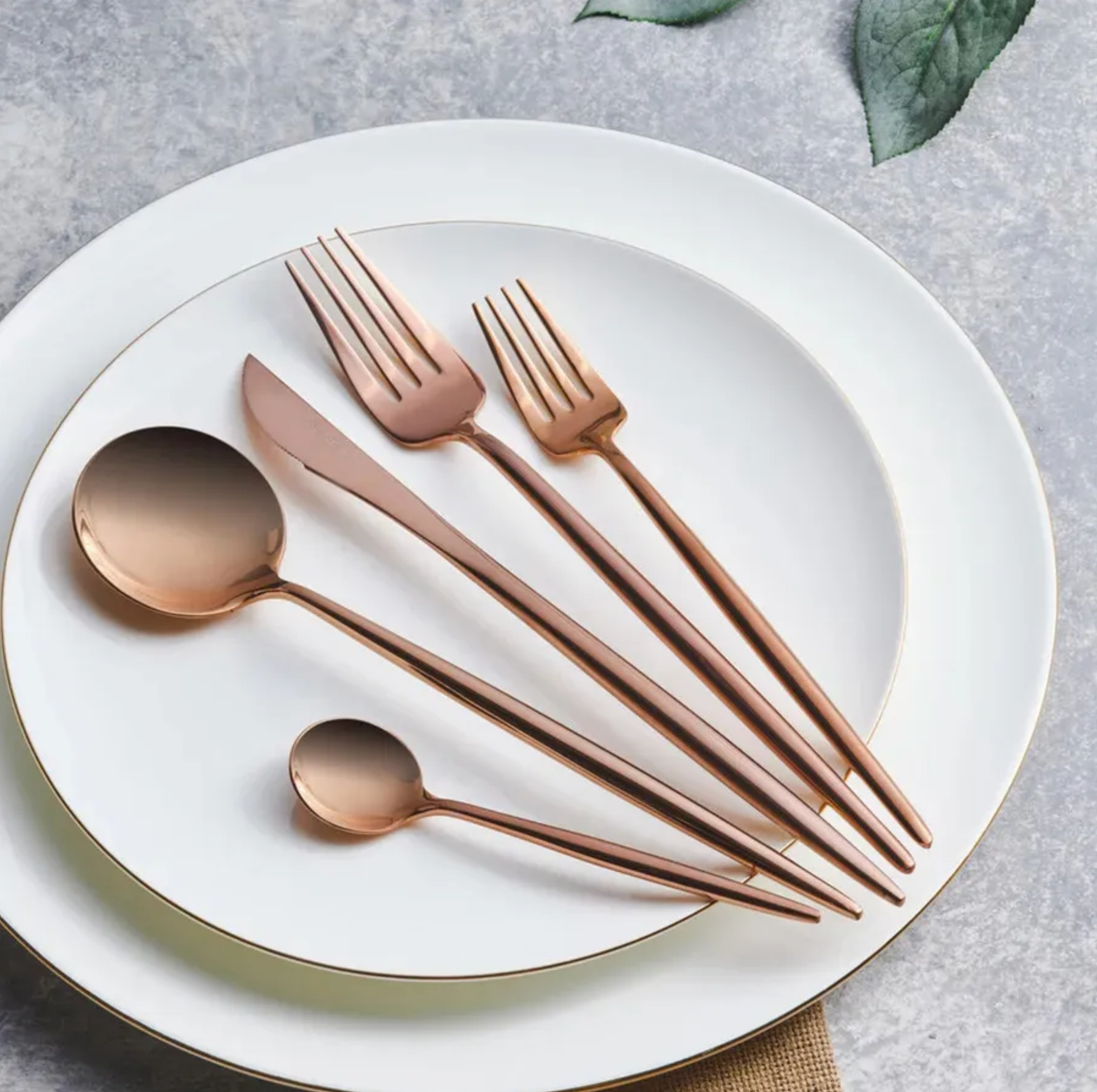Karaca Jupiter Matte Rosegold Cutlery Set, 30 Pieces