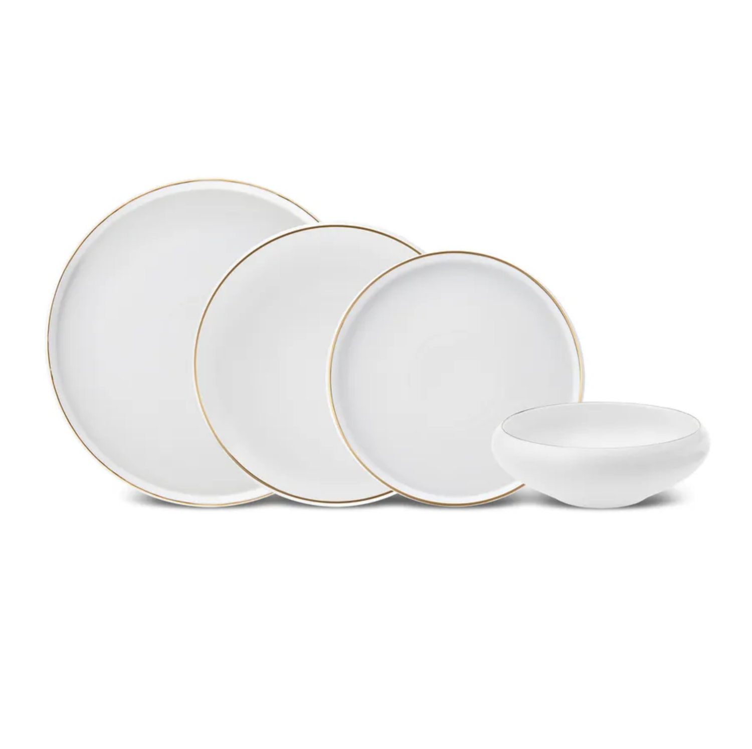 Karaca Streamline Sunset Gold 6 Person Dinnerware Set, 24 Piece