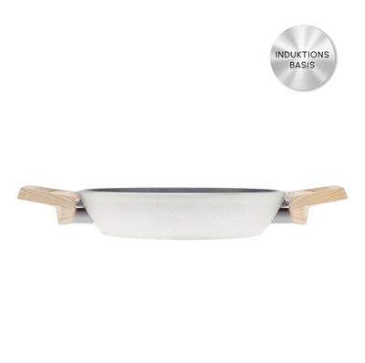 Karaca Swiss Crystal 20 cm Induction Deep Frying Pan, Creamy