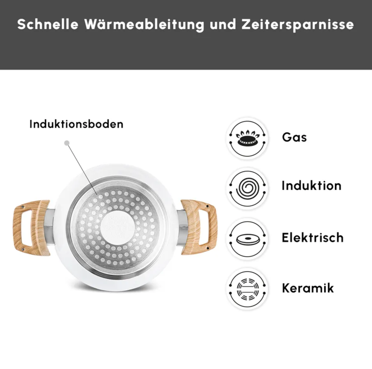 Karaca Swiss Crystal 20 cm Induction Deep Frying Pan, Creamy