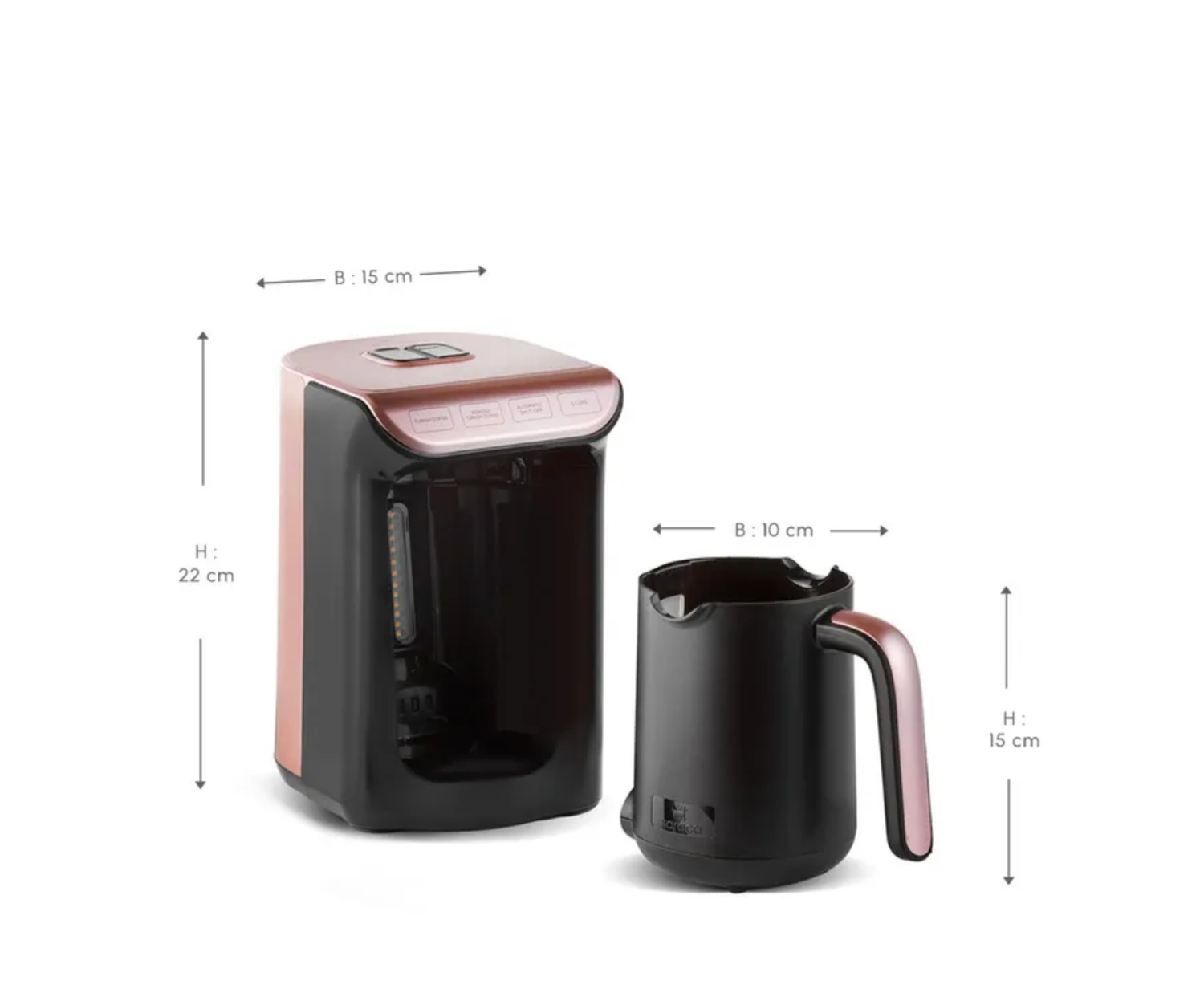 Karaca Hatir Roasted Turkish Coffee Machine, Roseberry, 535W